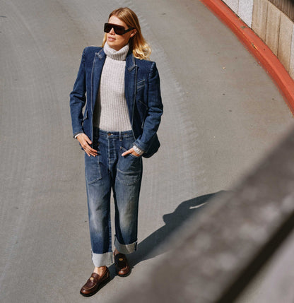 Mac Damen Hose Baggy Straight Authentic Denim 0361L231490 D530