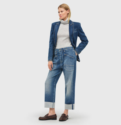 Mac Damen Hose Baggy Straight Authentic Denim 0361L231490 D530